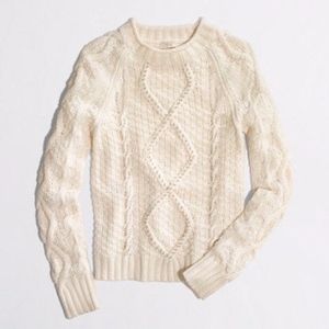 J Crew beaded cable sweater